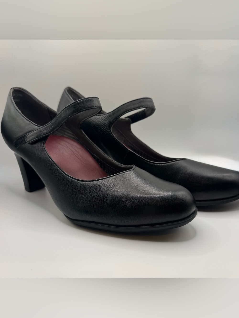 ABEO Vanessa Black Leather Mary Jane Orthotic Pumps Size 8.5 N Excellent